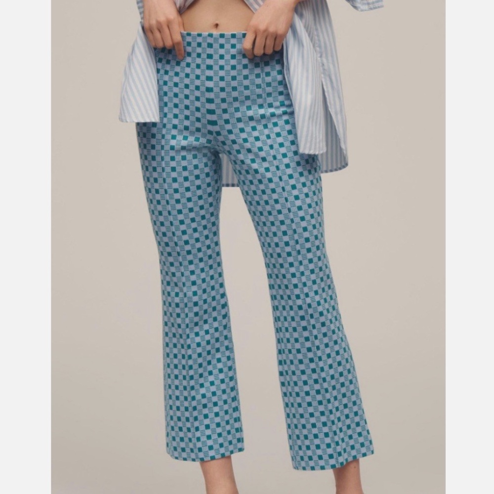 Anthropologie Maeve NEW The Cricket Club Margot Kick-Flare Cropped Trousers